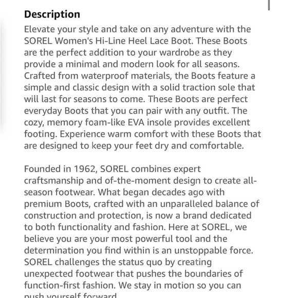 Sorel woman’s Hi-Line Black and Tan Heeled Lace-Up Boots  waterproof size 10 - Picture 11 of 12